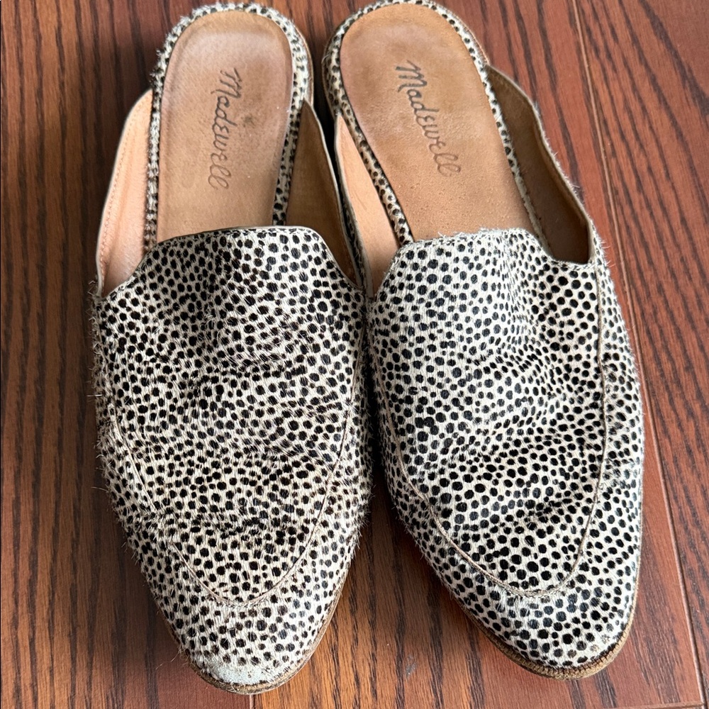 Madewell Frances Loafer Mule Spotted Calf Hair